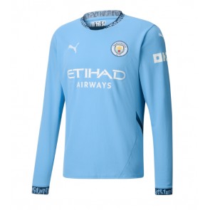 Manchester City Replica Home Stadium Shirt 2024-25 Long Sleeve